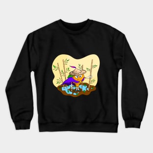 Orange rice farmer Crewneck Sweatshirt